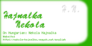 hajnalka nekola business card